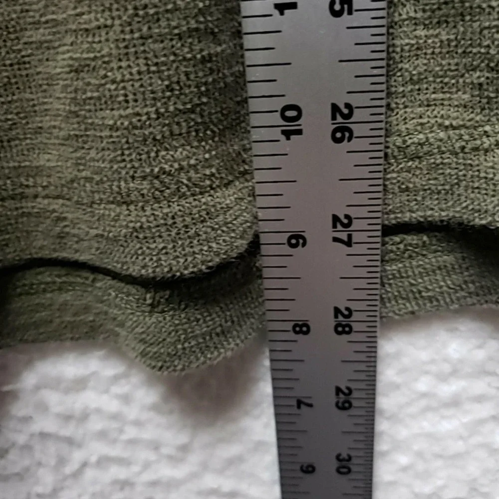 Banana Republic Sweater Mens 2XL Green Waffle Knit Thermal Crewneck Pullover